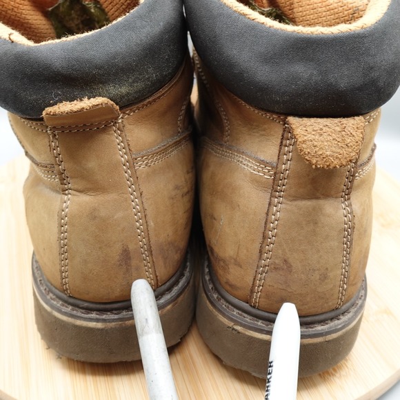 Brahma Boots Mens 11W Brown Oil Resistant Distressed Work Outdoors 2590649 Flaws - Picture 6 of 11